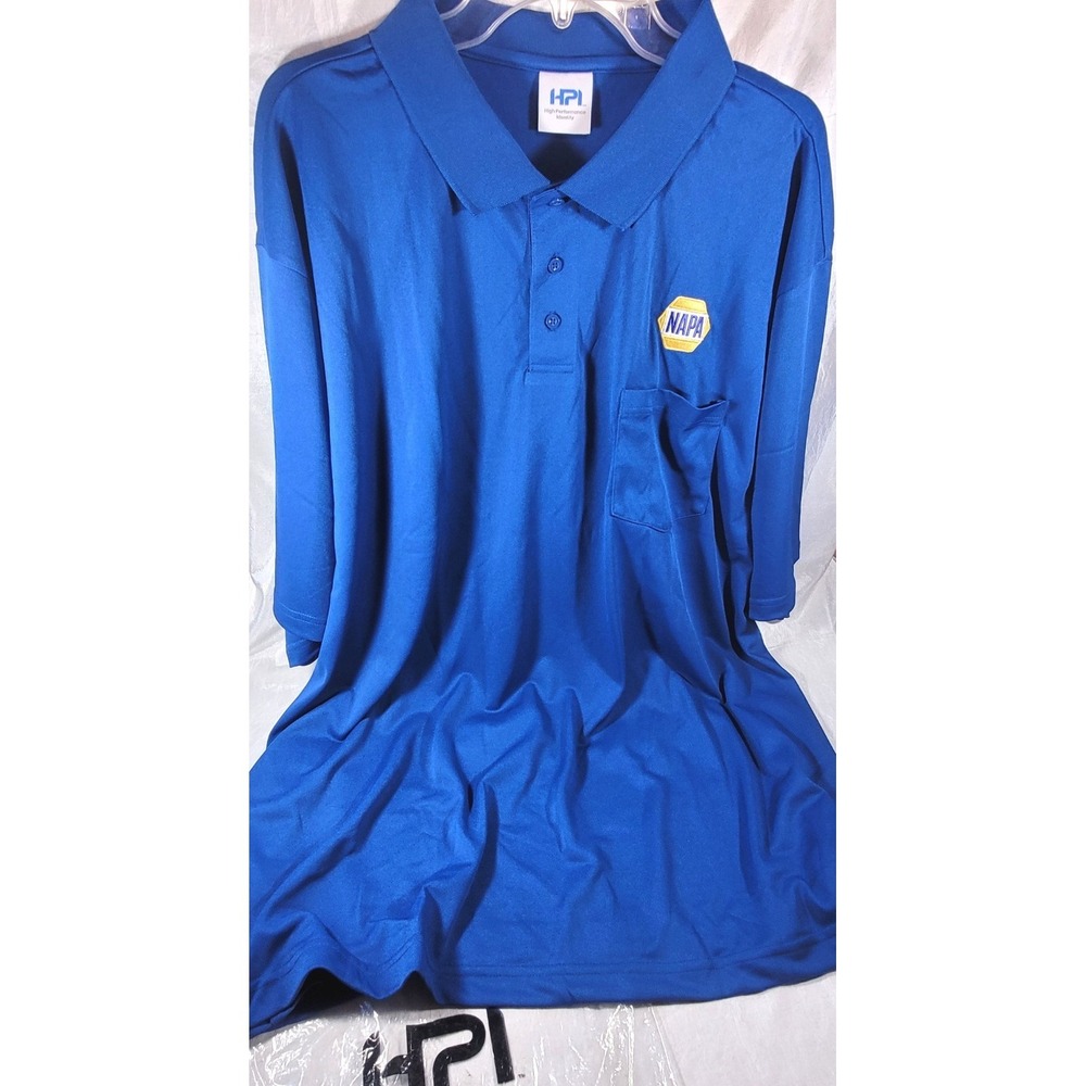 HPI Napa Auto Parts Embroidered Patch Employee Polo - Royal Blue - 3X Tall